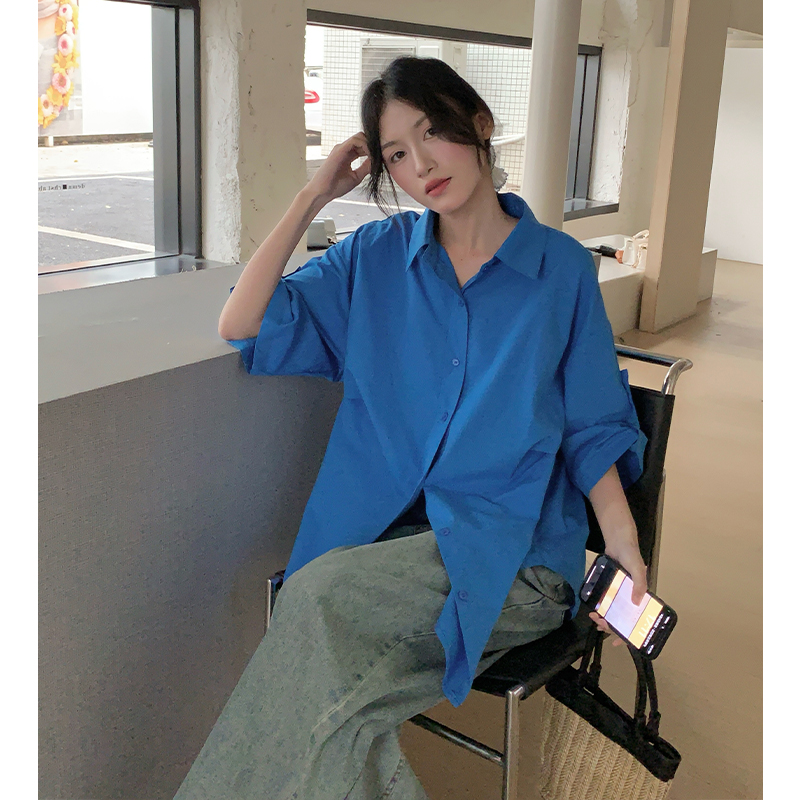Loose summer coat thin Korean style cardigan for women
