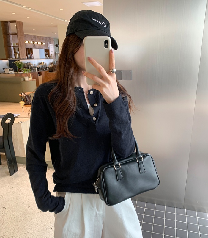 Inside the ride bottoming tops long sleeve sweater for women