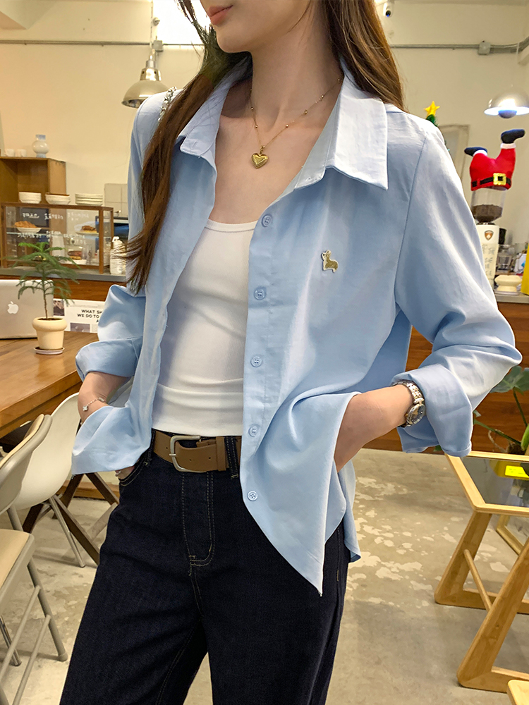Long sleeve embroidery unique chanelstyle shirt