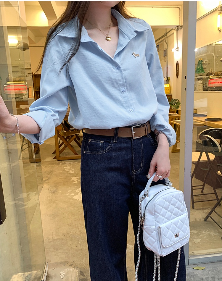 Long sleeve embroidery unique chanelstyle shirt