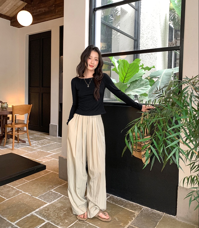 Slim niche tops long sleeve T-shirt for women