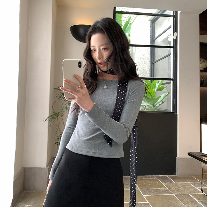 Slim niche tops long sleeve T-shirt for women