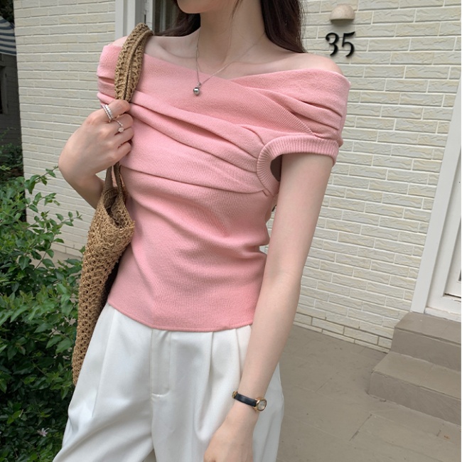 Sleeveless summer tops Korean style sweater for women