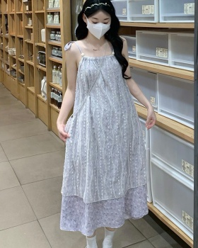 Slim sling summer floral vacation sweet dress