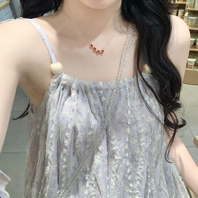 Slim sling summer floral vacation sweet dress