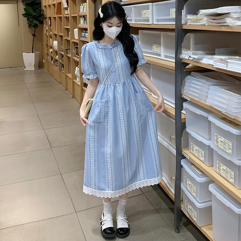 France style lace dress fake vacation sweet shirt