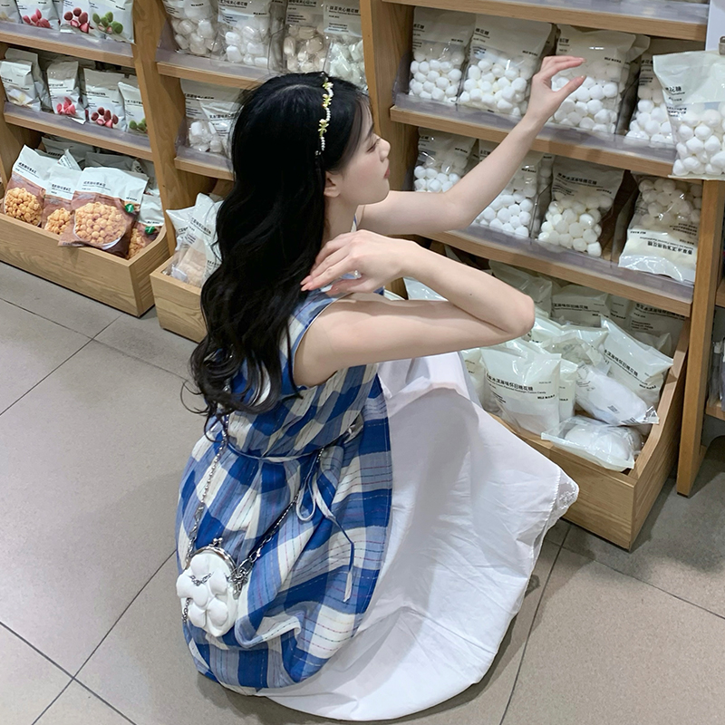Retro sweet loose Casual sleeveless dress