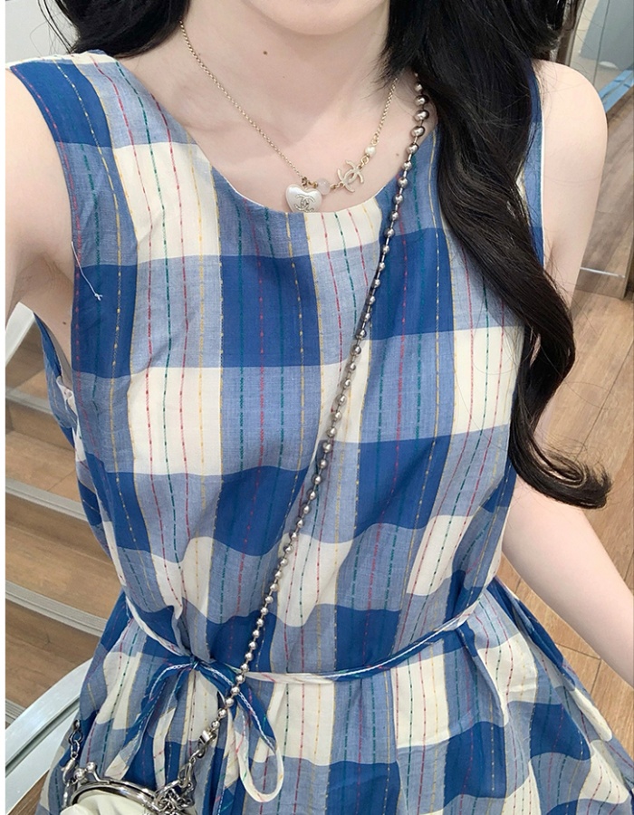 Retro sweet loose Casual sleeveless dress