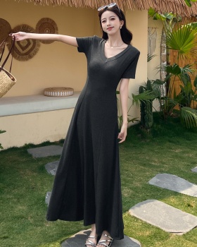 Temperament summer long dress France style dress for women