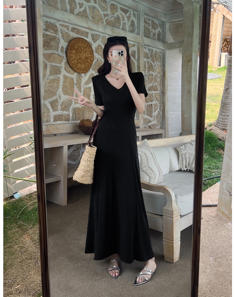 Temperament summer long dress France style dress for women