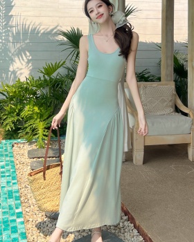 Slim temperament vest France style dress for women