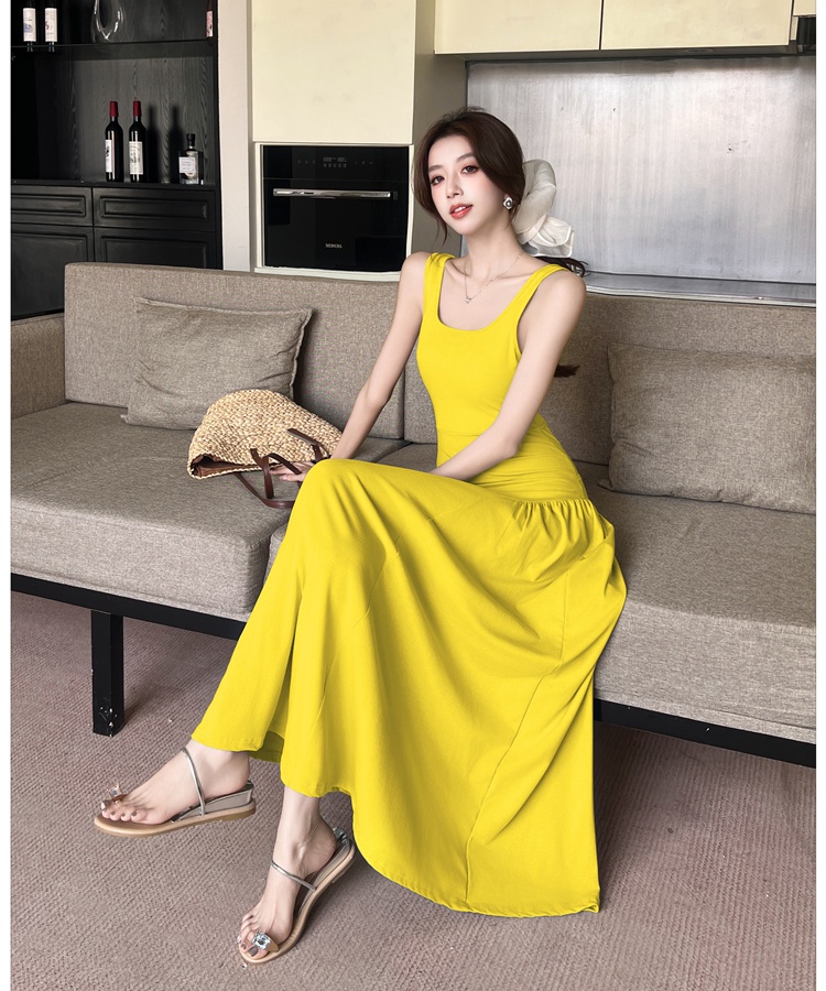 Slim temperament vest France style dress for women