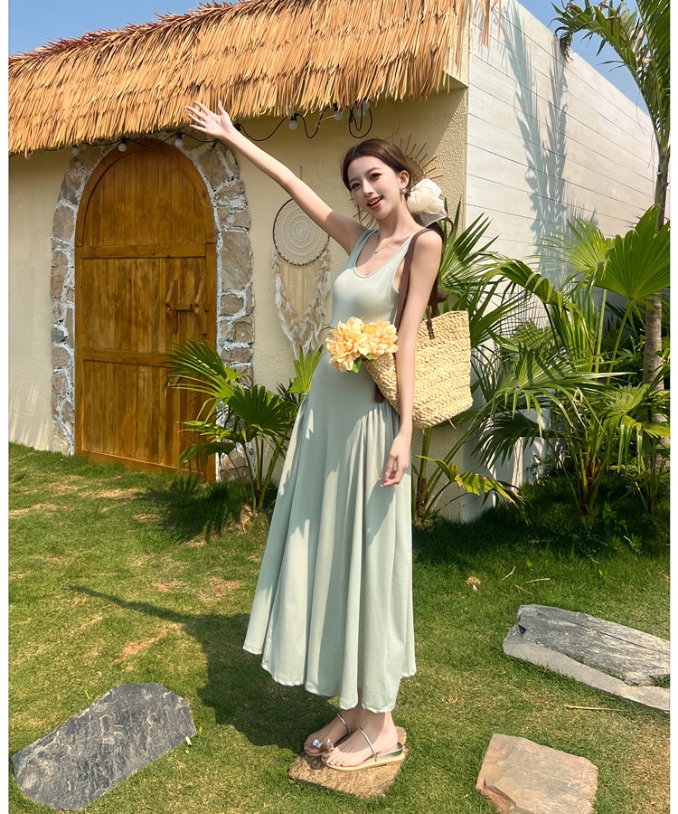 Slim temperament vest France style dress for women