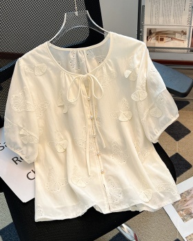 Summer short sleeve tops slim fashion shirt for women