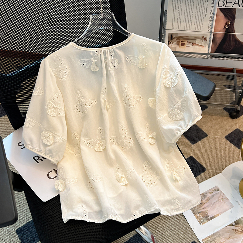 Summer short sleeve tops slim fashion shirt for women