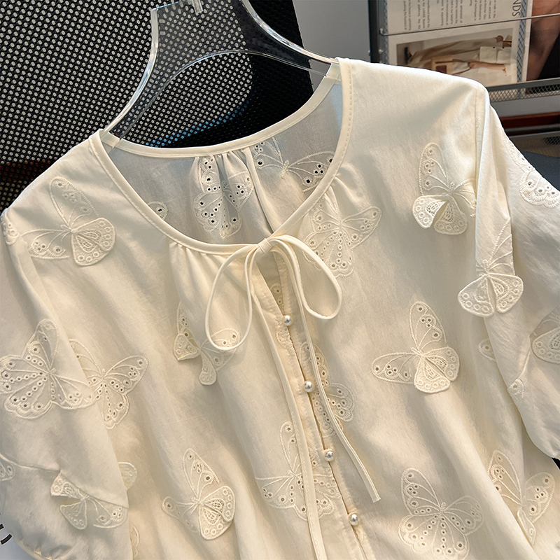 Summer short sleeve tops slim fashion shirt for women