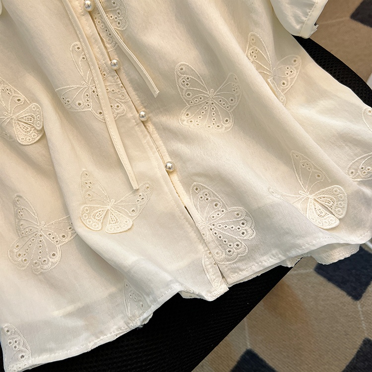 Summer short sleeve tops slim fashion shirt for women