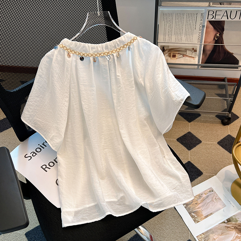 Frenum Korean style shirt crimp bow small shirt