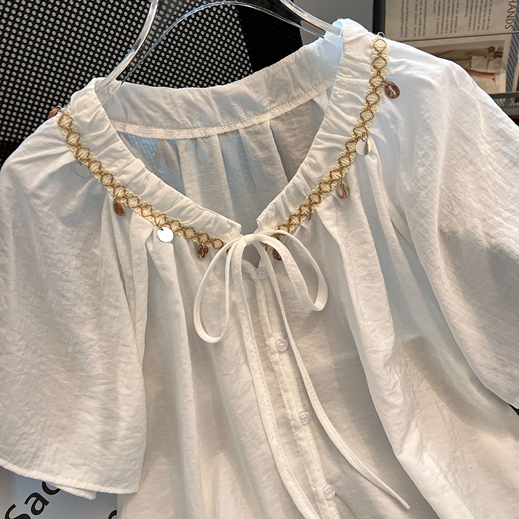 Frenum Korean style shirt crimp bow small shirt