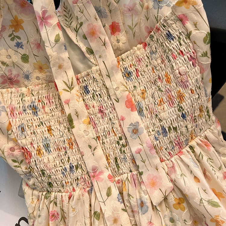 Sling halter floral vest vacation sweet lady tops for women