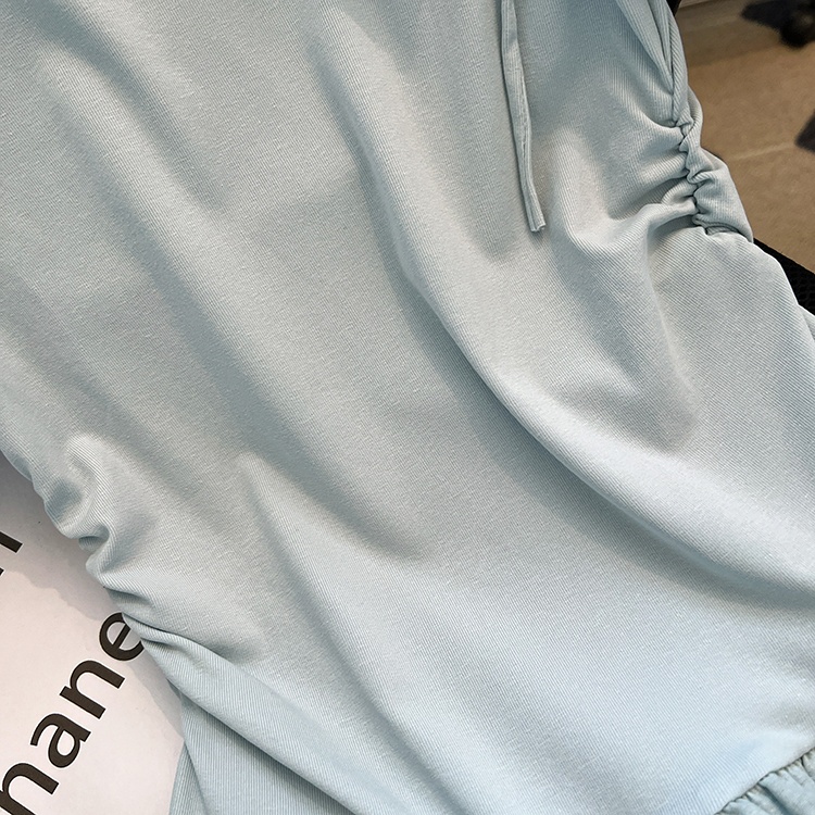 Short sleeve T-shirt Pseudo-two tops for women