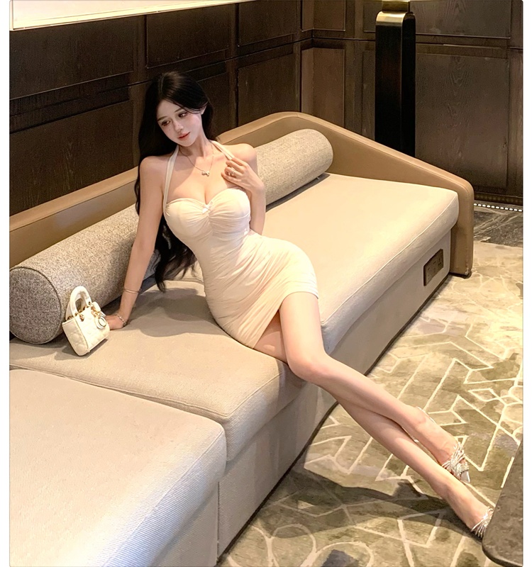 France style sexy halter spicegirl enticement summer dress