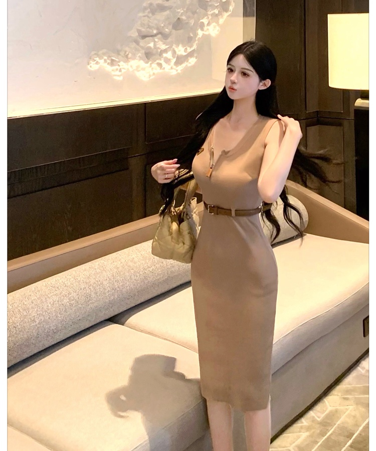 Summer enticement spicegirl slim knitted package hip long dress