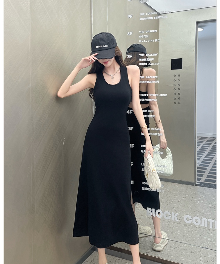 Enticement slim long dress package hip vest for women