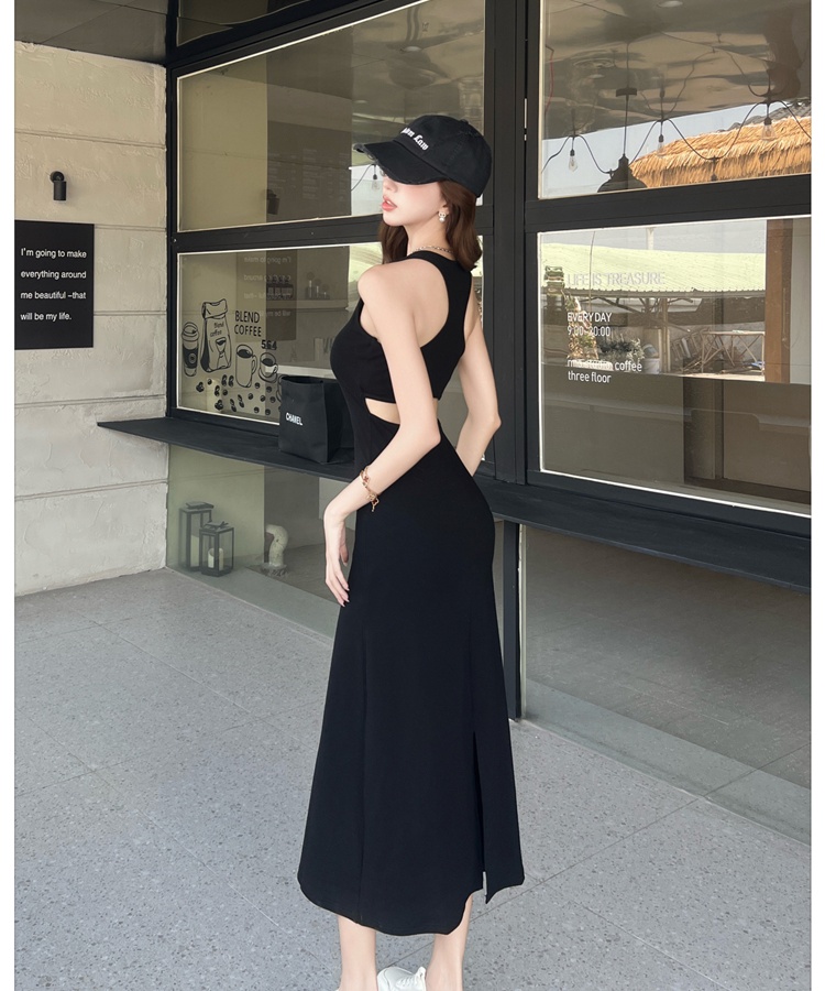 Enticement slim long dress package hip vest for women