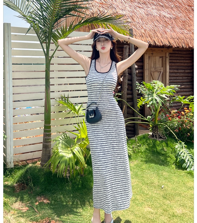 Enticement slim long dress package hip vest for women