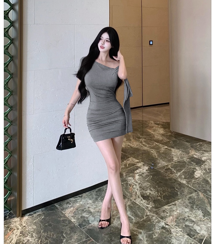 Summer package hip T-back spicegirl dress for women