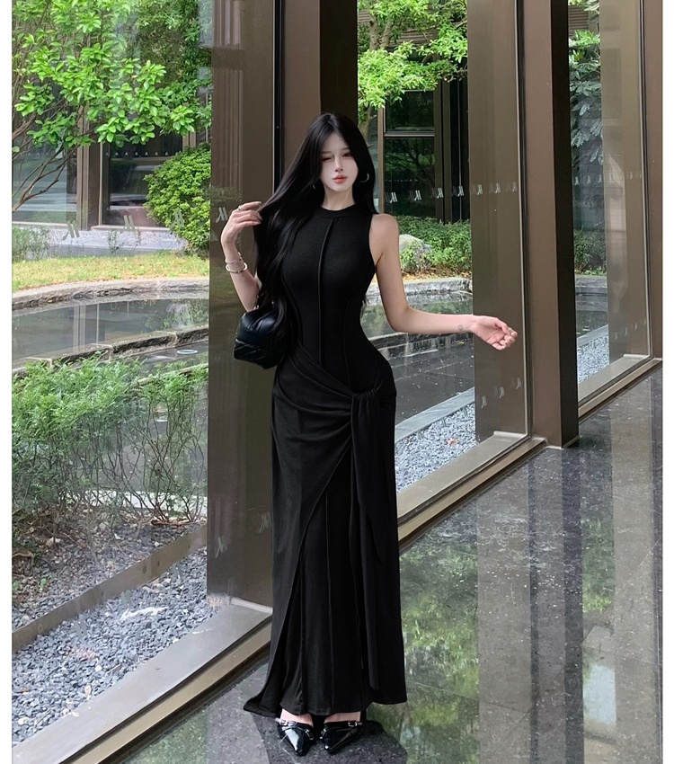 Spicegirl Pseudo-two long dress summer temperament vest