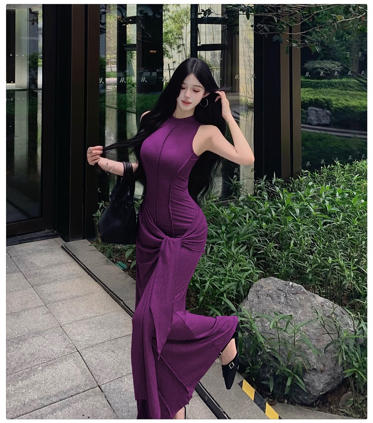 Spicegirl Pseudo-two long dress summer temperament vest