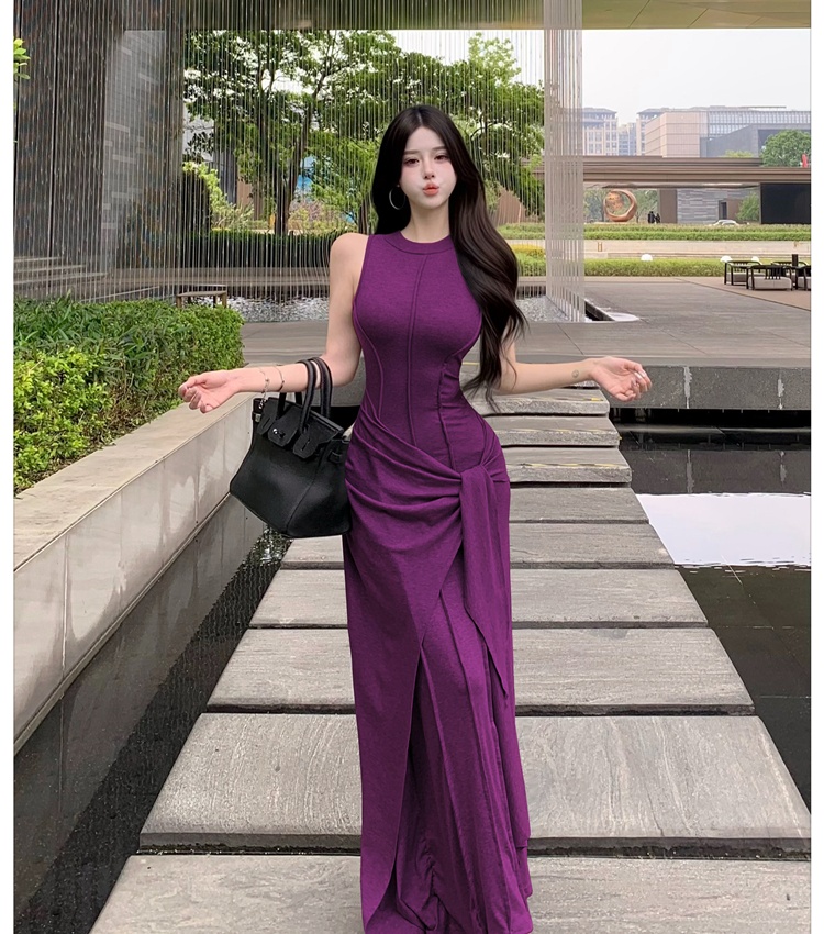 Spicegirl Pseudo-two long dress summer temperament vest