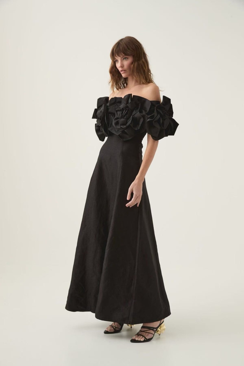 Stereoscopic spring slim niche long dress for women