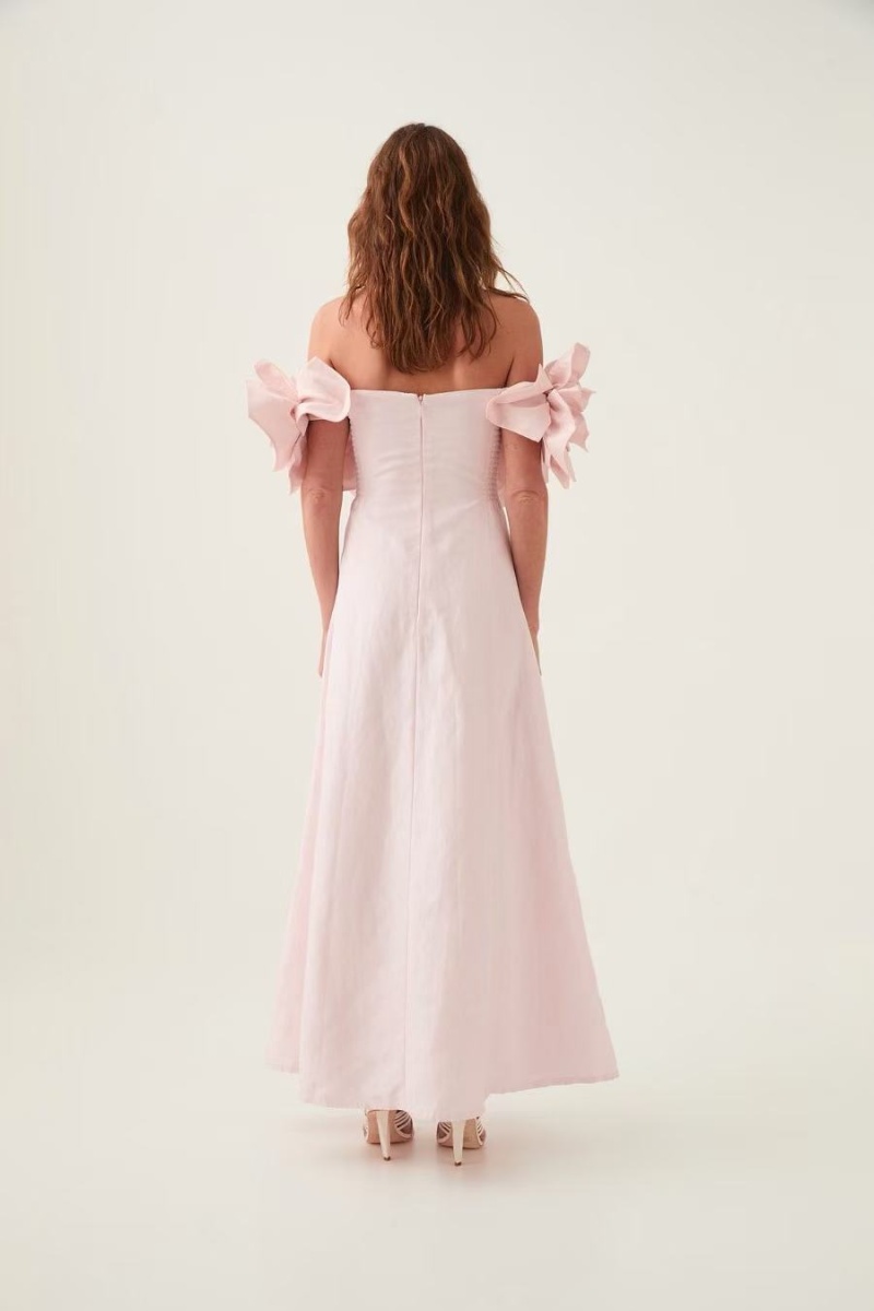 Stereoscopic spring slim niche long dress for women