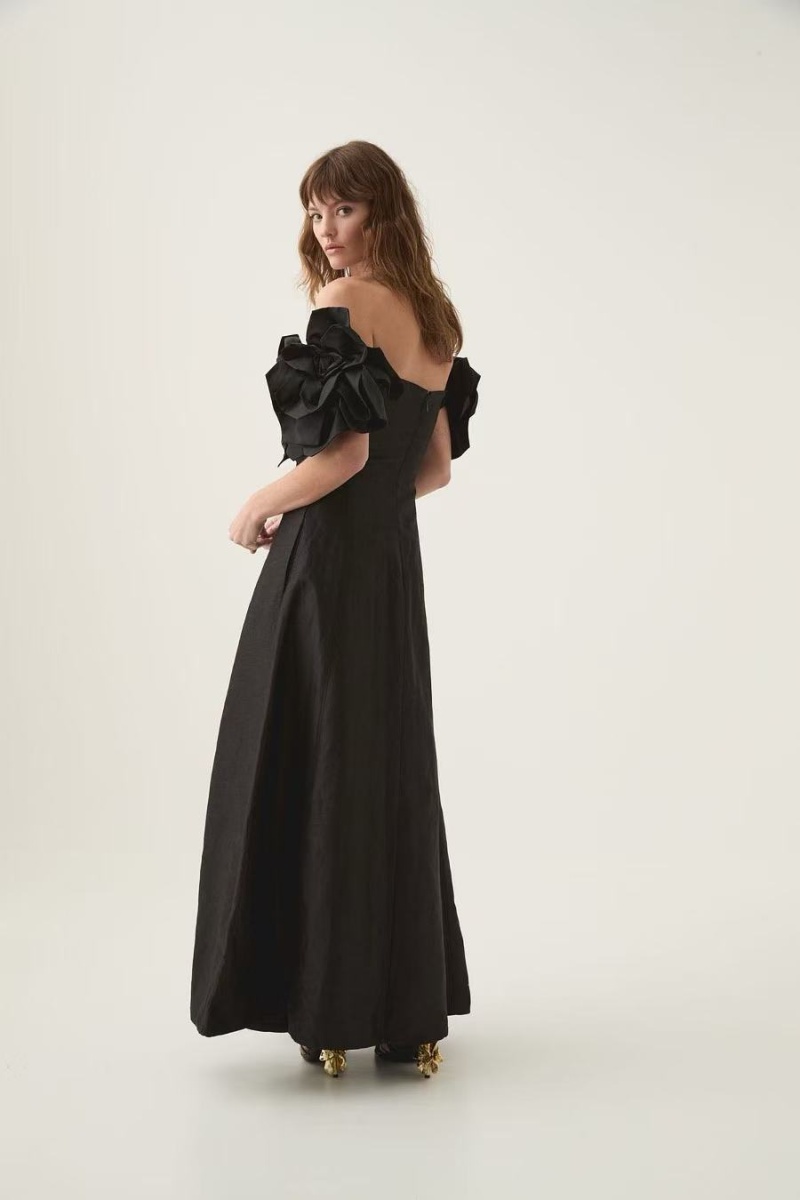 Stereoscopic spring slim niche long dress for women