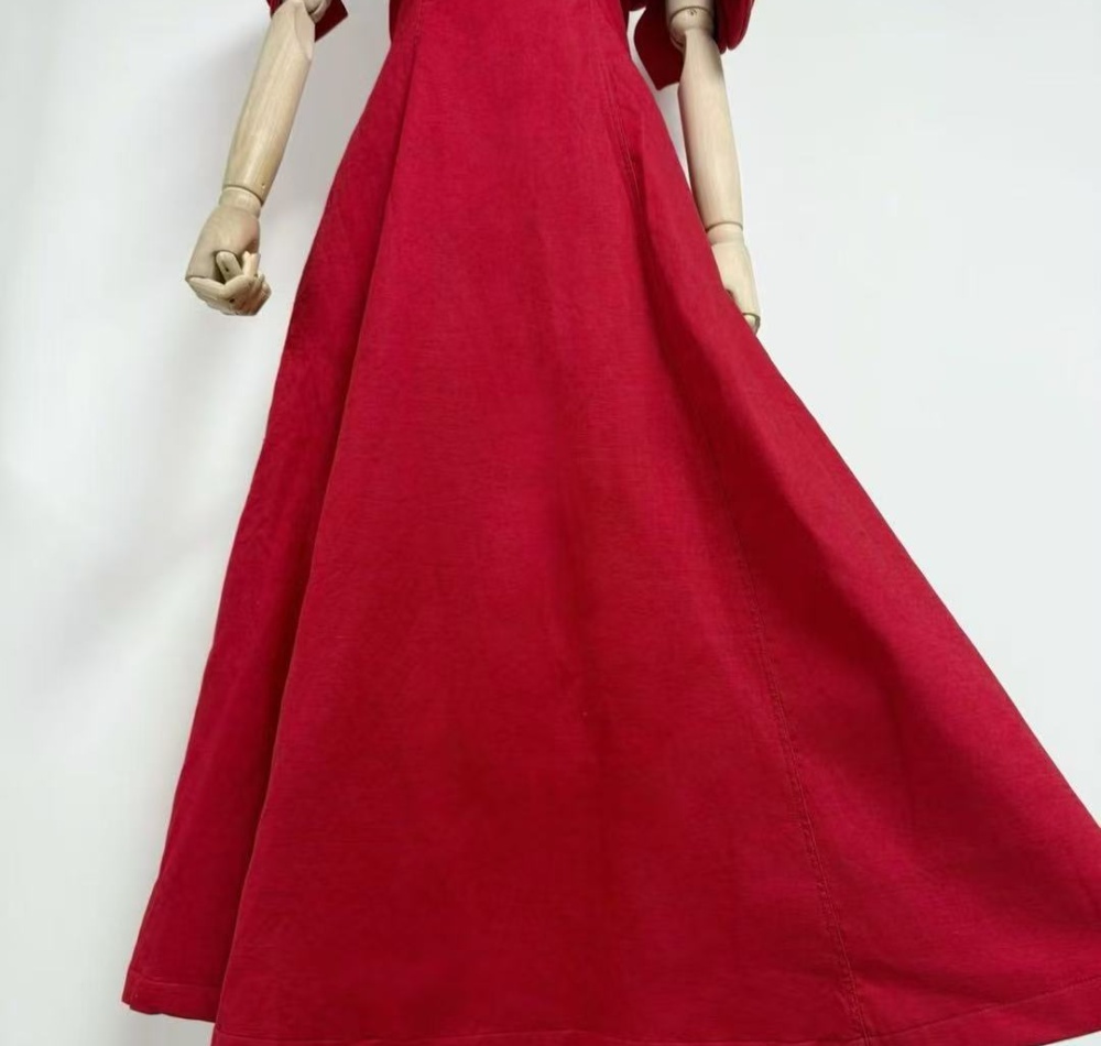 Stereoscopic spring slim niche long dress for women