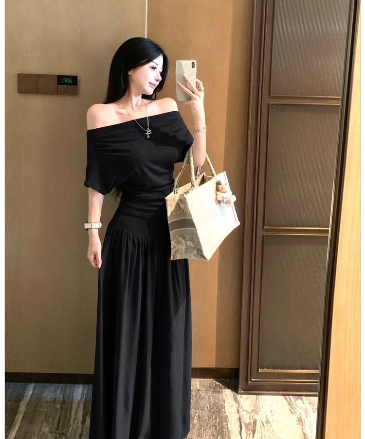 Fashion summer skirt lazy simple tops 2pcs set for women