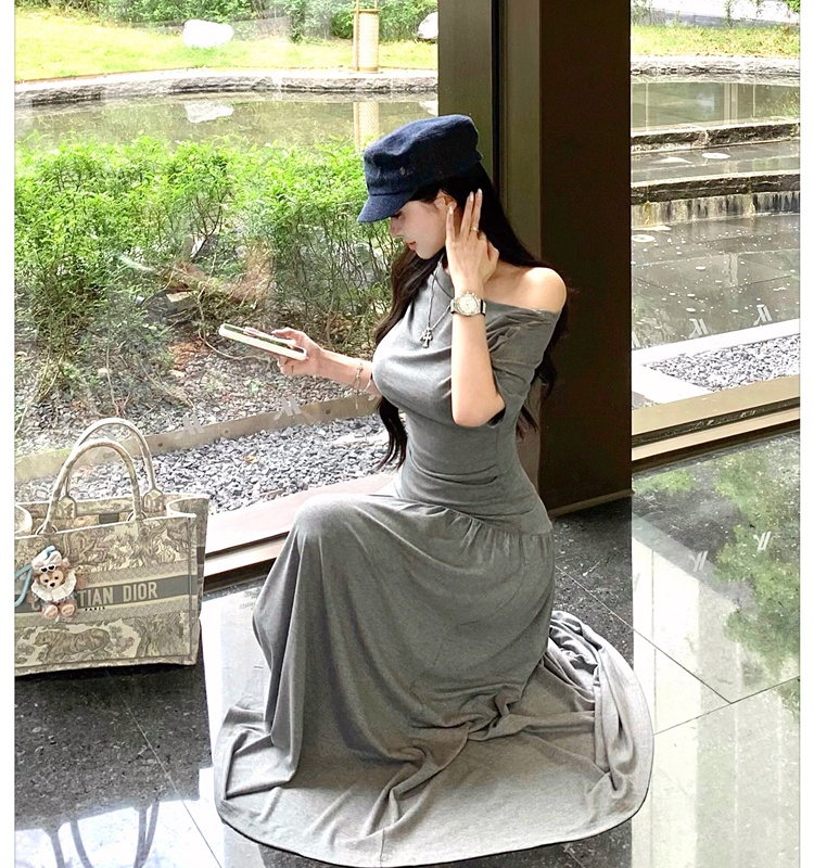 Fashion summer skirt lazy simple tops 2pcs set for women