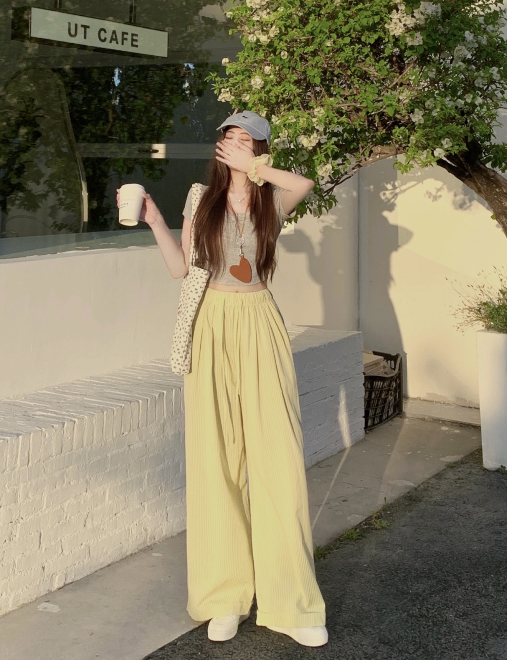 Drape loose long pants lazy casual pants for women