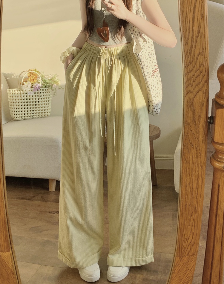 Drape loose long pants lazy casual pants for women
