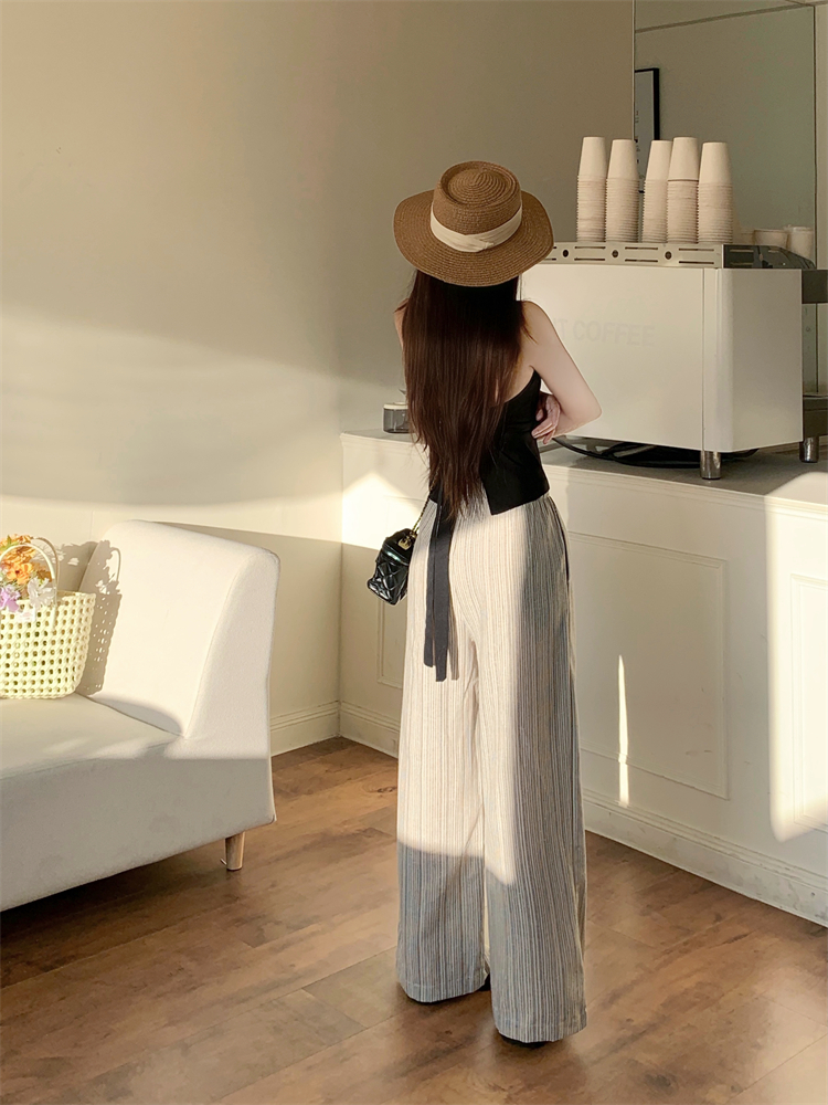 Niche drawstring long pants Korean style simple casual pants