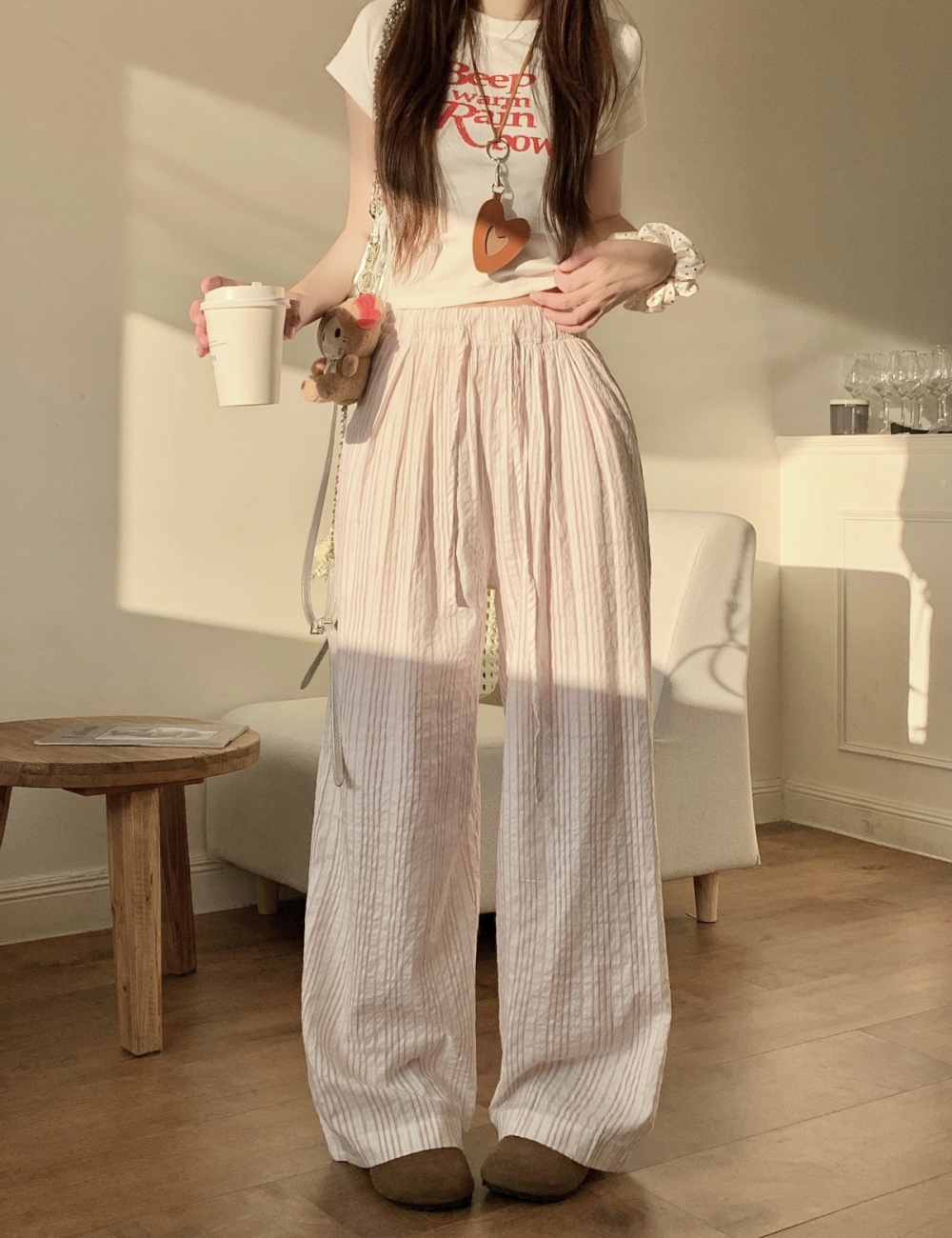 Korean style long pants wide leg pants