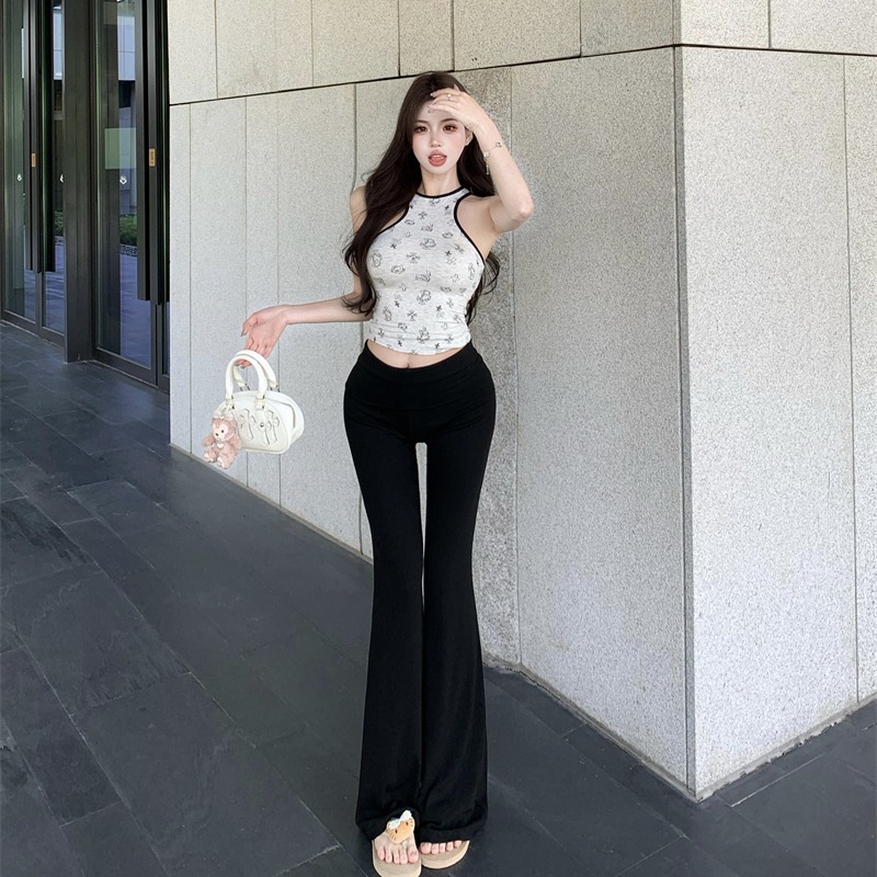 Summer cartoon vest printing pants 2pcs set