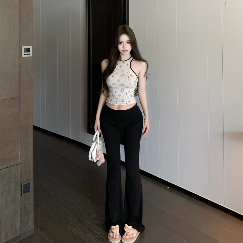 Summer cartoon vest printing pants 2pcs set