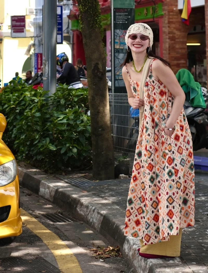 Sling Bohemian style vacation national style dress