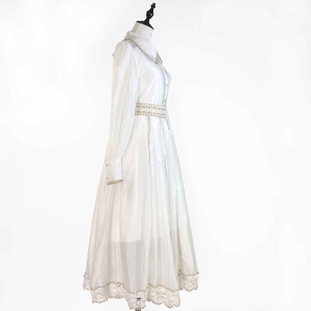 Lapel fashion elegant shirt embroidery show young skirt a set