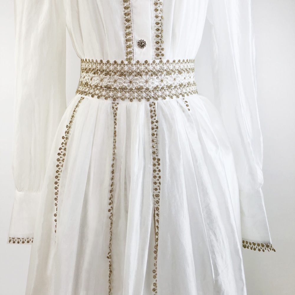 Lapel fashion elegant shirt embroidery show young skirt a set