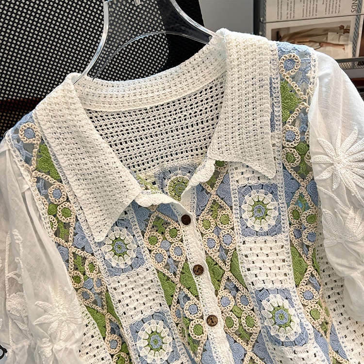 Short France style shirt sweet summer tops for women